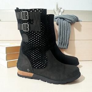 Sorel Major pull on leather boots black 7